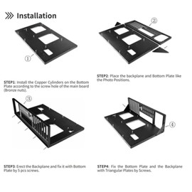 Yeiwenl DIY Gaming Computer Case, ATX Open Chassis Case Rack Open Air Pc Case for ATX/M-ATX/ITX Motherboards up to 305x245mm