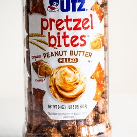 Circle of Drink Utz Peanut Butter Filled Pretzel Bites - Genuine Peanut Butter - 1, 24oz Barrel