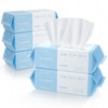 International Pure Cotton Disposable Facial Towels - Thick Pull-Out Wipes, White, 100 Count, Pearl Texture Pattern 10ea