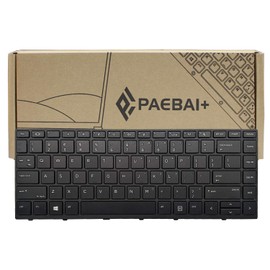 PAEBAI+ Replacement Laptop Keyboard Compatible with HP Probook 430 G5 440 G5 445 G5 640 G4 645 G4 640 G5 US Layout with Frame Black