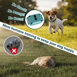 Lightest No Shock Dog Training Collar with 2000ft Remote,Tiniest Vibrating Dog Collar,Vibration Collar for Small Dogs 5-15lbs & Medium Large Dogs, Safe Lock, Beep, Vibrate, No Prongs, Waterproof,Blue