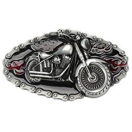 Motorcycle Belt Buckle Western Cowboy Cowgirl Motorcyclist (MOT-06)