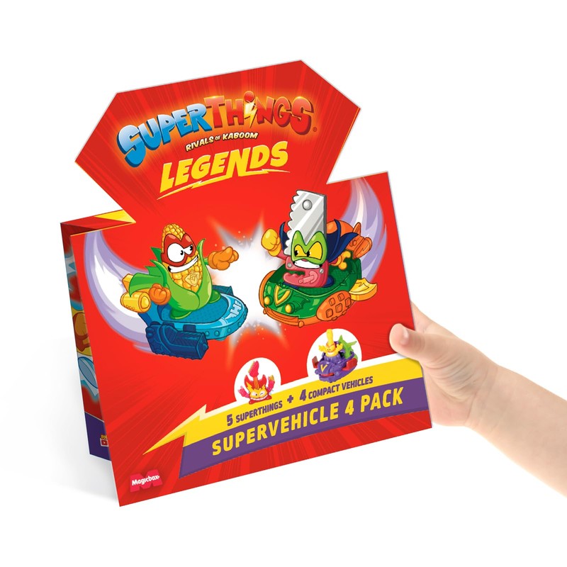 SUPERTHINGS LEGENDS - Super Vehicles 4 Pack. Assorted pack of