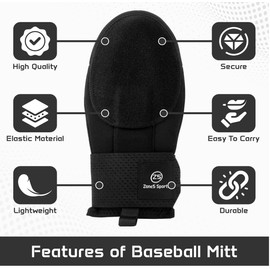 Red Youth Sliding Mitt Baseball | Sliding Mitt Youth & Adult Sizes | Adjustable Wrist Compression Strap | Universal Right or Left Hand Baseball Sliding Mitt Youth | Softball Sliding Mitt