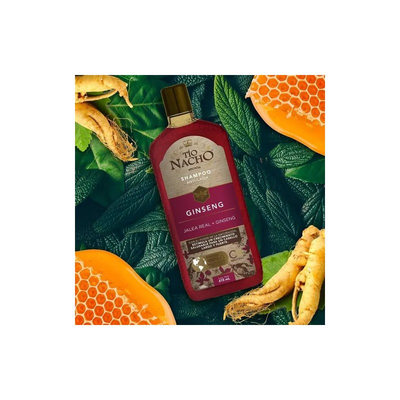 Shampoo Tío Nacho Ginseng + Jalea Real Anti-Caída 415 ml