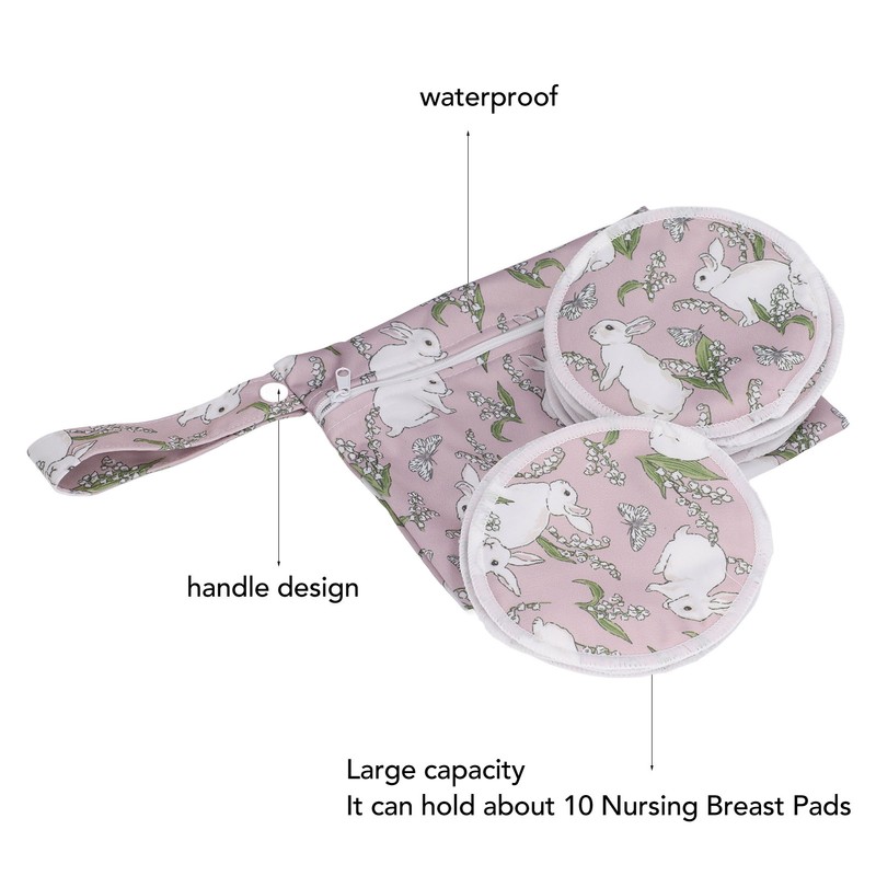 10Pcs Nursing Breast Pads Reusable Washable Breathable Comfortable Breastfeeding Nipple