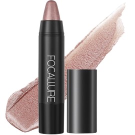 FOCALLURE- Lápiz labial metálico ultra chic, lápiz labial rico en vitamina E, color brillante y ligero que no se seca ni se desvanece.
