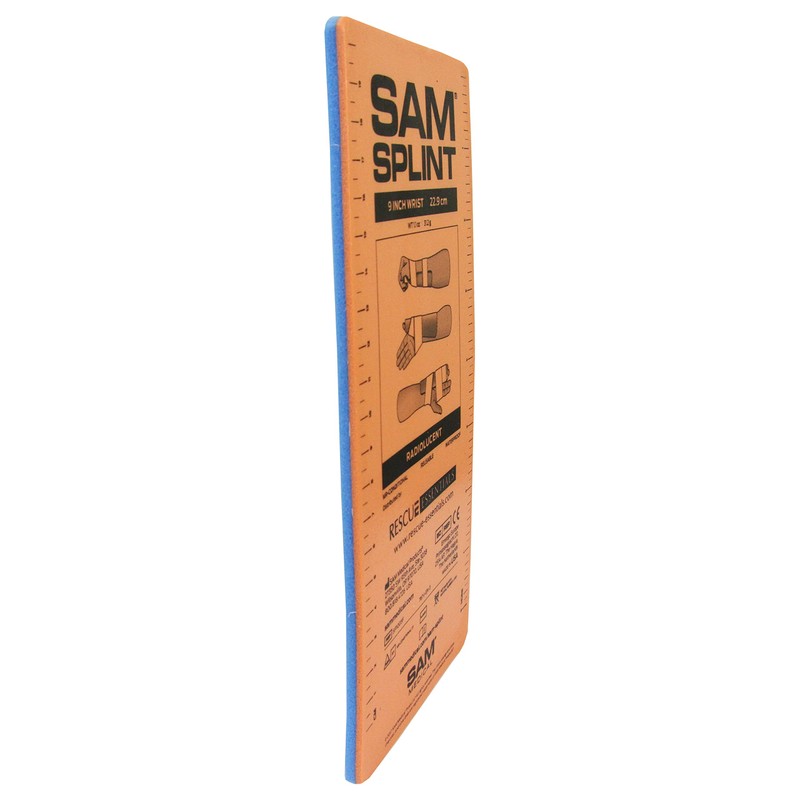 SAM Splint, 9" x 4.25" Flat, Orange and Blue, Immobilization