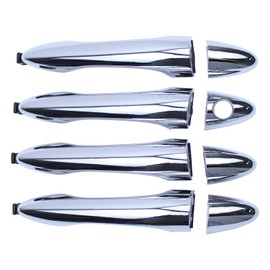 Roneeson 4Pcs Chrome Front and Rear Driver Passenger Side Exterior Door Handle for Kia Sportage 2011-2016