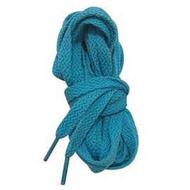 ANUFER 3.7M Long Colorful Shoelaces for Canvas Knee Boots Blue