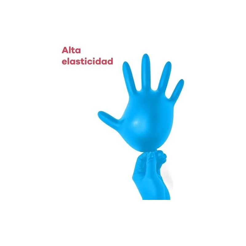 100 Guantes De Nitrilo Negro O Azul Libre De Latex