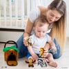 Play22 6-Piece Plush Talking Jungle Animals Set with Carrier for