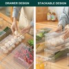 LALASTAR 2 Pack Fridge Organizer with Pull-out Drawer, Stackable Freezer