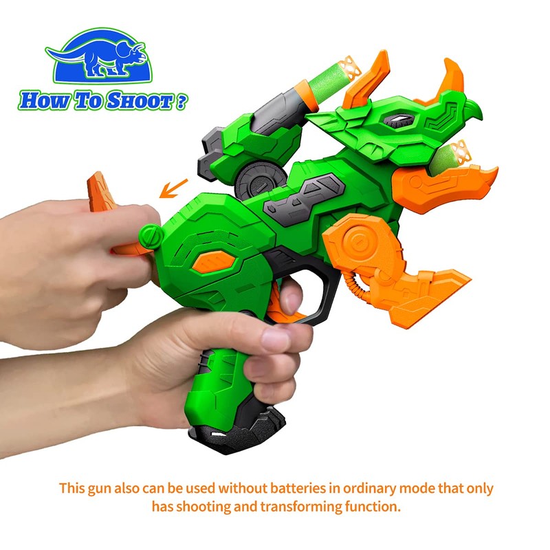 2 Pack Dinosaur Blaster Guns for Nerf Stocking Stuffers for