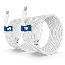 Cable de carga rápida USB C a C de 10 pies, 60 W de carga rápida tipo C a C, cable de carga para Apple iPhone 17 Pro Max/17 Air/16 Pro Max/15 Plus, iP