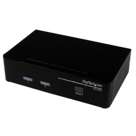 StarTech.com 2 Port DisplayPort KVM Switch - 2560x1600 @60Hz - Dual Port DP USB, Keyboard, Video, Mouse Switch Box w/ Audio for Computers and Monitors (SV231DPUA)