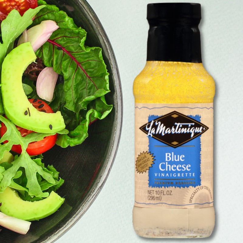 La Martinique Blue Cheese Vinaigrette Dressing 10 Ounce Bottle (Pack