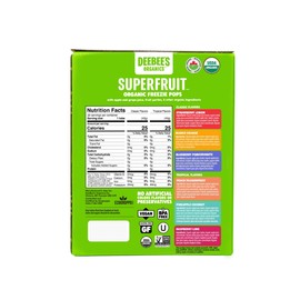 DeeBee's Organics SuperFruit Freezie Pops Variety Pack, No Added Sugars, No Artificial Flavors or Colors (Pack of 20)