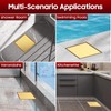 DLONE Square Shower Drain | 6 Inch Brushed Gold AISI