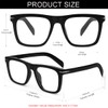 NIDOVIX Trendy Square Blue Light Blocking Glasses for Men Women,