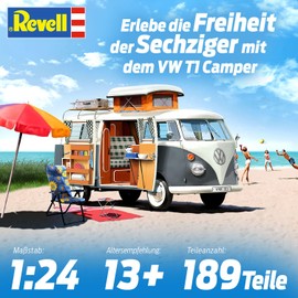 Revell 07674 VW T1 Camper 1:24 Scale Unbuilt/Unpainted Plastic Model Kit
