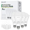 ORALUCE Emergency Rechargeable Light Bulbs 60 Watt, Warm White 3000K