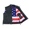 TackField Men's Leather Motorcycle Vest – Club Style Biker Vest