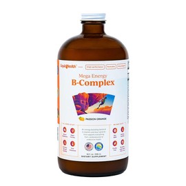 LIQUIDHEALTH LIQUIDHEALTH Mega Energy Methylated B-Complex, Adult Liquid Vitamin Supplement - Increase Energy, Relieve Stress & Fatigue, Immune System Support, Heart & Gut Health - Vegan, Sugar-Free (32 oz)