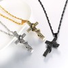 Prosteel Mens Black Cross Chain Necklaces Pendant Snake For Women