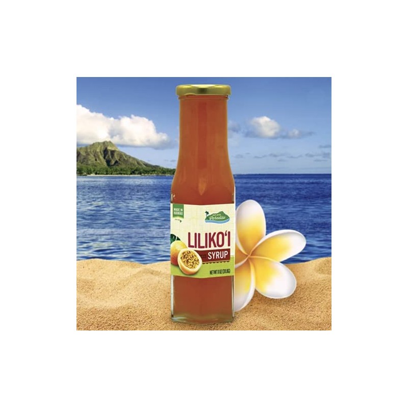 Dip Into Paradise Gourmet Lilikoi Syrup, Passion Fruit Syrup, Made
