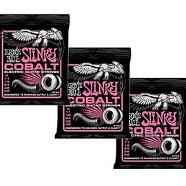 Ernie Ball 2723 Cobalt Super Slinky Electric Guitar Strings - 3 PACK (9-42)