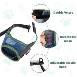 Dog Muzzle, Soft Mesh Muzzle for Dogs, Dog Mouth Guard for Small Medium Large Dogs, Stop Biting, Chewing