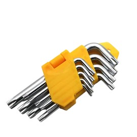 Udyana 9 Pcs Torx Hex Key Set, T10-T50, Torx Hex Key Allen Star Short Arm Wrench, with Storage Case, Ideal for DIY, Furniture, Machine and Home Maintenance