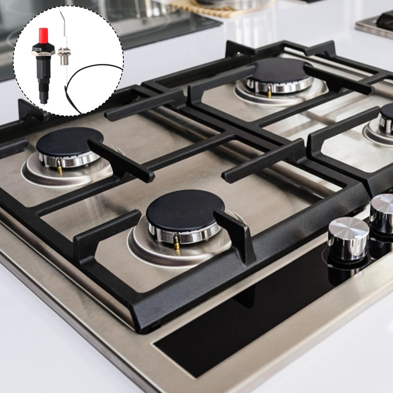 Button Piezo Igniter Set Heat Resistant Gas Grill Igniter Electrode