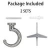 diplambr Classic Swag Hook Heavy Duty Ceiling Hook with Hardware