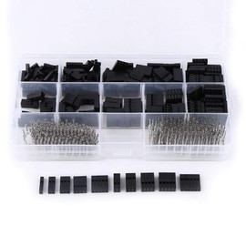 610 Pieces Housing Connector Kit, 2.54 mm Female Male Pin Connector Set Housing Adapter Assortment Kit, #550