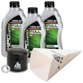 Tusk 4-Stroke Oil Change Kit Kawasaki KPO Full Synthetic 10W-40 for Kawasaki Mule Pro-FXT 820 EPS 2015-2022