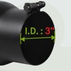 Vurkcy 3 inch Inlet Exhaust Tip, 6" Outlet 15" Overall