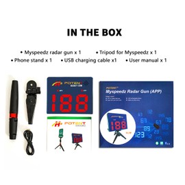 Hockey Training Equipment - Speed Radar Gun 2.0 - Instantly & Accurately Measure Shot, Ball, Pitch Speed - Track & Record Progress with App Support - Multi-Sports Training Gift (Hockey)