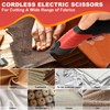 Gugxiom Electric Scissors, Carpet Cutter with 2 Interchangeable Blades, Cordless