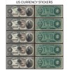 Unbranded $2 Two Dollar 1890 Treasury Note (US CURRENCY STICKERS)