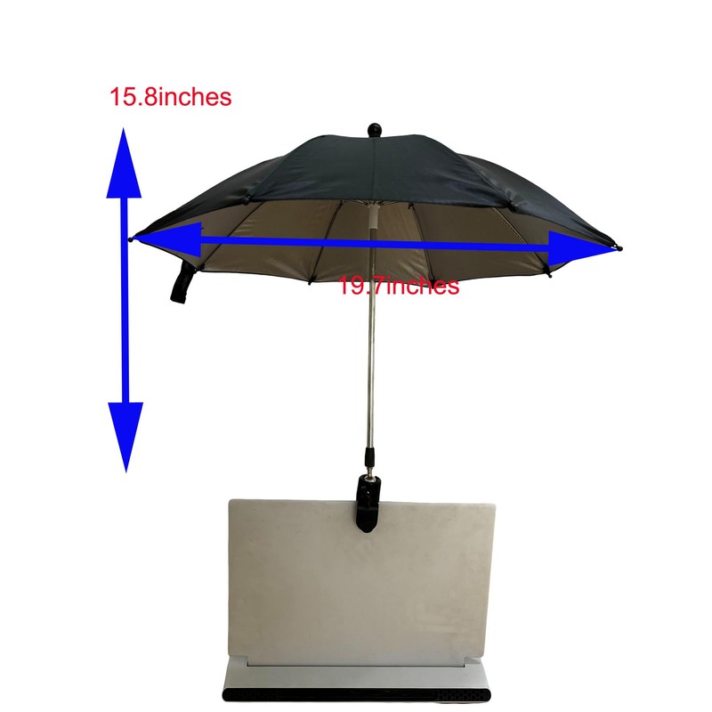 Laptop Sun Shade 360-degree Rotation Laptop Sun Umbrella Foldable Monitor