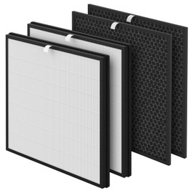 GoKBNY MinusA2 Filter Replacement Kit Compatible with MinusA2 Purifier, SPA-700A, SPA-780A/N-[Odor Remover], 2×Filters+2×Carbon Filters