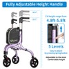 Planetwalk Premium 3 Wheel Rollator Walker for Seniors - Ultra