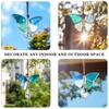H&D HYALINE & DORA Indoor Butterfly Tiffany Style Stained Glass