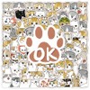 Cute Cat Stickers, 100PCS Small Size Funny Hand-Painted Pet Cat