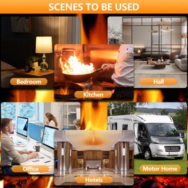 Carbon Monoxide Detectors, 2Pack 4-in-1 Natural Gas Leak Detector, Plug in Wall CO Alarms with AC Socket and Temperature & Humidity Monitoring for RV, Home, Hotel (White)