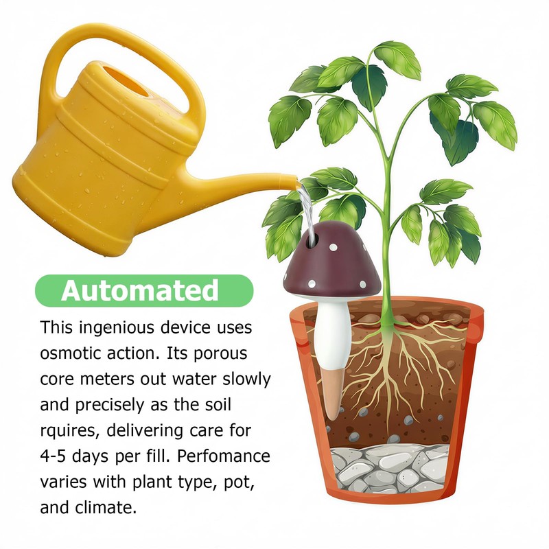 Prashent Plant Watering Globes, 8 Pack Self-Watering Terracotta Spikes -