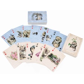 Serene Designs Alice in Wonderland Theme Vintage Playing Cards Set of 2 Decks for Games, Decorations and Gifts