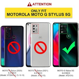 Jeylly for Moto G Stylus 5G Case with Screen Protector and Camera Lens Protector, Military Grade Heavy Duty Shockproof Moto G Stylus 5G 2021 Case with Ring Kickstand Support Magnetic Car Mount, Black